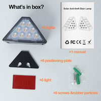 CILIENG Napelemes Lépcsővilágítás 9 LED-del - IP67 Vízálló Kültéri Lámpák, Meleg Fehér 2700K, 600mAh Akkumulátor, Kerti Útvilágítás Lépcsőkh 8