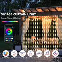 CILIENG Okos LED Fényfüggöny 400 LED RGB Izzóval - 300+ Dinamikus Mód, Távirányítóval és Applikációval - Karácsonyi Dekoráció  2