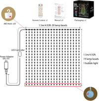 CILIENG Okos LED Fényfüggöny 400 LED RGB Izzóval - 300+ Dinamikus Mód, Távirányítóval és Applikációval - Karácsonyi Dekoráció  8