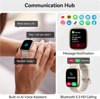 Ceas inteligent Cillso pentru bărbați și femei, ecran tactil HD de 1,95", funcție de apelare, peste 110 moduri sport, monitorizare ritm cardiac, monitorizare somn, tracker fitness 5