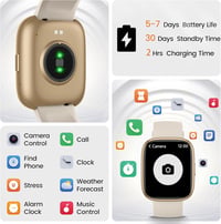 Ceas inteligent Cillso pentru bărbați și femei, ecran tactil HD de 1,95", funcție de apelare, peste 110 moduri sport, monitorizare ritm cardiac, monitorizare somn, tracker fitness 7