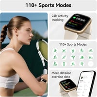 Ceas inteligent Cillso pentru bărbați și femei, ecran tactil HD de 1,95", funcție de apelare, peste 110 moduri sport, monitorizare ritm cardiac, monitorizare somn, tracker fitness 3