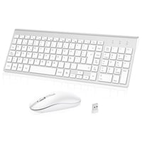 Set tastatură și mouse wireless ultra-subțire Cimetech, alb 1