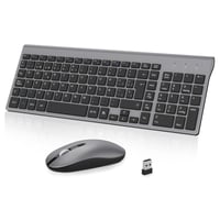 Cimetech vezeték nélküli spanyol billentyűzet és egér szett, ultravékony, csendes, PC/laptop kompatibilis - szürke 1