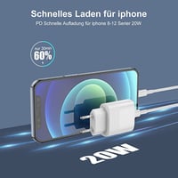 Cionum 2 ks Rýchlonabíjačka na iPhone s certifikáciou Apple MFi, 20W USB-C Power Delivery sieťový adaptér s 2 m Lightning káblom pre iPhone 14 13 12 SE 11 X 2