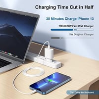Cionum USB-C – Lightning iPhone töltőkábel, 2 m - 2 db 3
