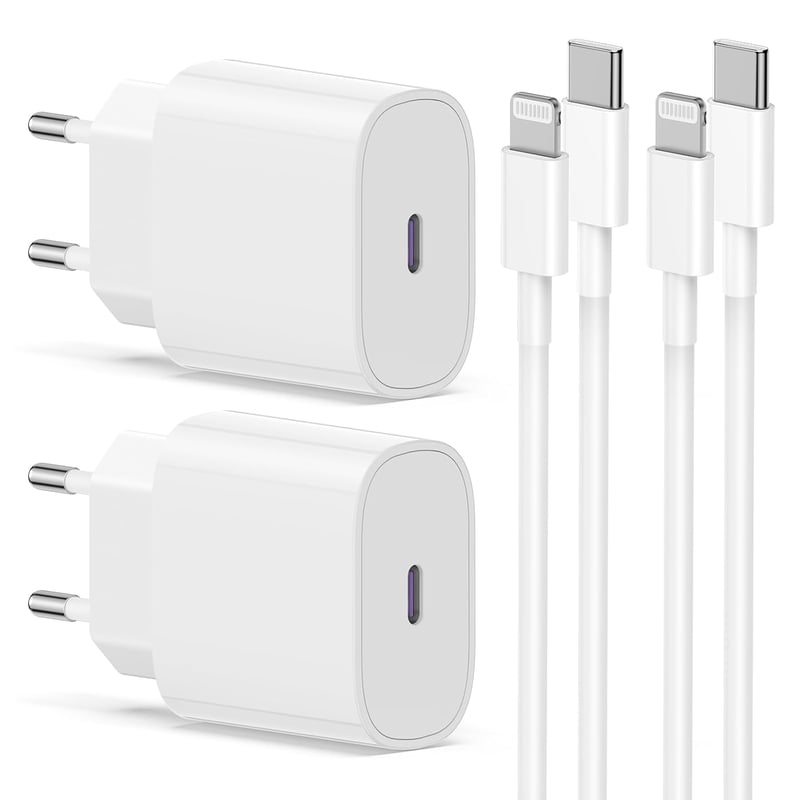 Cionum USB-C – Lightning iPhone töltőkábel, 2 m - 2 db