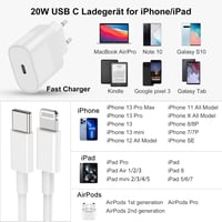 Cionum USB-C – Lightning iPhone töltőkábel, 2 m - 2 db 6