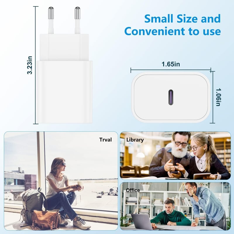 Cionum 20W USB-C gyors töltő iPhone 16/15/14/13/12 típusokhoz