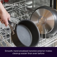 Sada nepriľnavých indukčných panvíc Circulon Infinite, 2 ks (25 a 30 cm), čierny tvrdený hliník, oceľová rukoväť, vhodné do umývačky riadu 5