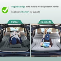 Ciremiv Autós Felfújható Matrac Pumpával - Dupla Oldali Zöld-Szürke Kempingmatrac SUV-hoz, Utazáshoz, Teljes Kiegészítő Szett - Double-sided Flocking Green + Grey 2