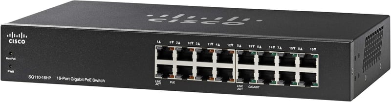 Cisco SG110-16HP 16 portos Gigabit PoE hálózati switch