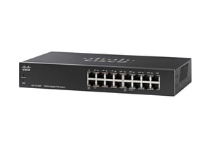 Cisco SG110-16HP neupravljivi preklopnik - 16-portni Gigabit PoE, crni