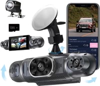 CISSIYOG 360° Autós Fedélzeti Kamera 4 Kamerával FHD 1080P - Elöl, Hátul, Oldalt Rögzítés, WiFi, 24 Órás Parkolóőr, Éjjellátó, G-szenzor, 12 1