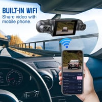 CISSIYOG 360° Autós Fedélzeti Kamera 4 Kamerával FHD 1080P - Elöl, Hátul, Oldalt Rögzítés, WiFi, 24 Órás Parkolóőr, Éjjellátó, G-szenzor, 12 6