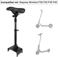 CISSIYOG Elektromos Roller Ülés Segway-Ninebot F20/F25/F30/F40 Modellekhez - Állítható Magasság, Lengéscsillapítós, Összecsukható, 100kg Teh 6