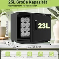 CISSIYOG Električni grijač ručnika 23 L, brzo zagrijavanje do 80°C, za profesionalnu upotrebu u kozmetičkim salonima i spa centrima, crni 2