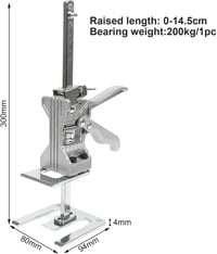 CISSIYOG Kar-Kézi Emelőszerszám 2db - 400kg Teherbírású Gipszkarton Emelő Magasságállítóval - Szekrény/Ablak/Padló Beépítéshez 6