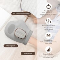 CISSIYOG Wireless Kézmassírozó Elektromos Hordozható Érintőképernyős 5 Fokozat 3