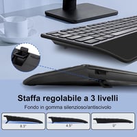 CITLLA Bluetooth vezeték nélküli K9100 teljes méretű billentyűzet több eszközhöz, magyar kiosztással 3