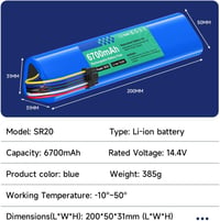 CITYORK 14,4V 6700mAh Li-ion Pótakkumulátor Neato Botvac D3 D5 D6 D7 Robotporszívókhoz - Túltöltés Elleni Védelemmel, 300+ Töltési Ciklus 6