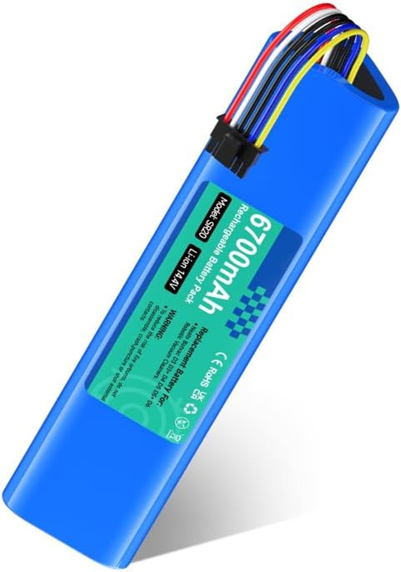 CITYORK 14,4V 6700mAh Li-ion Pótakkumulátor Neato Botvac D3 D5 D6 D7 Robotporszívókhoz - Túltöltés Elleni Védelemmel, 300+ Töltési Ciklus
