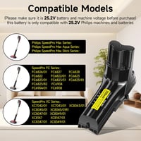 CITYORK 25.2V 3500mAh akkumulátor Philips SpeedPro Max porszívóhoz 2