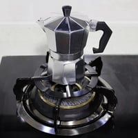 CIV fekete fém tűzhely adapter 13,5cm gázfőzőhöz és kempinghez 5