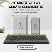 Civetes Bluetooth billentyűzet, 78 gomb, beépített állvánnyal - fekete 4