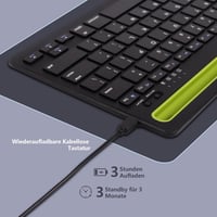 Civetes Bluetooth billentyűzet, 78 gomb, beépített állvánnyal - fekete 5