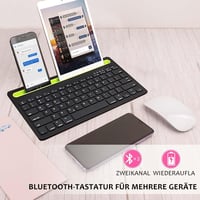 Civetes Bluetooth billentyűzet, 78 gomb, beépített állvánnyal - fekete 6