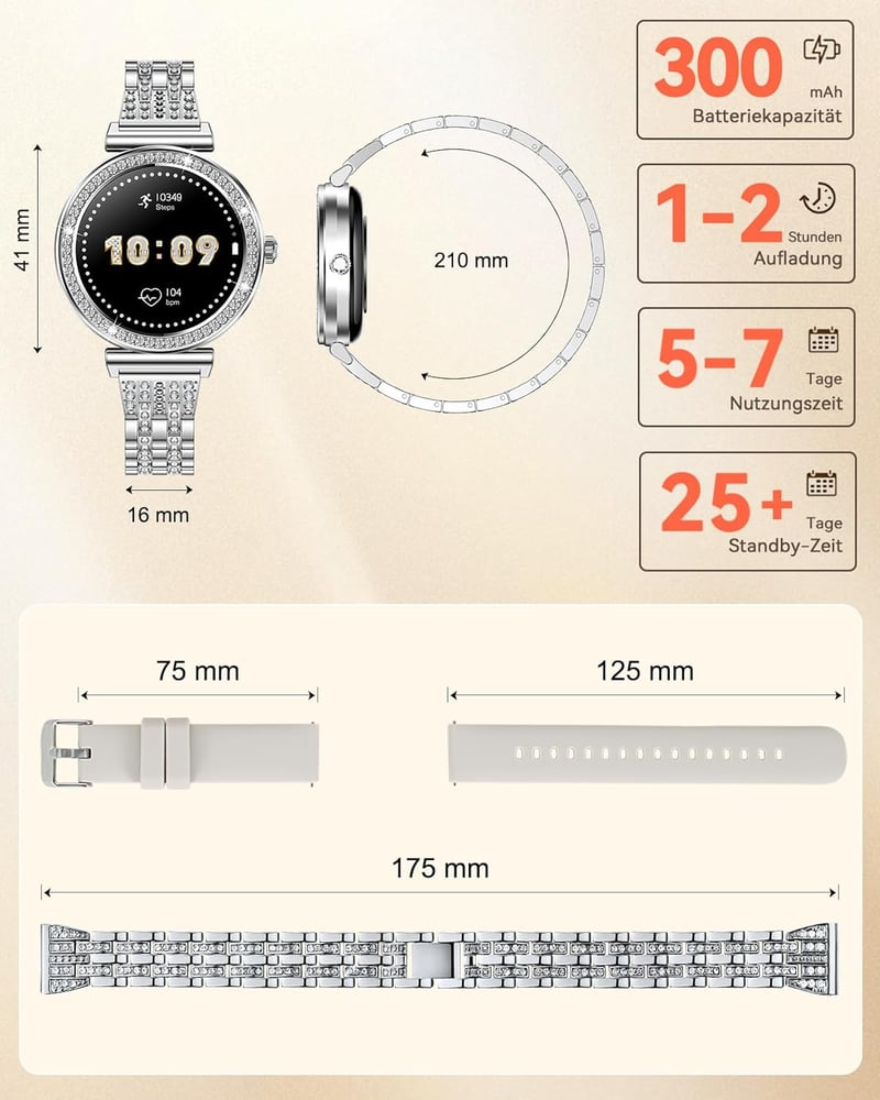 CIVO Smartwatch Női Fitness Óra Vízálló Sportóra Telefonos Funkcióval Android iOS