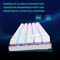 CIY X79 Wireless Mechanikus Billentyűzet 65% AZERTY FR Hot Swap Alumínium Fehér 6