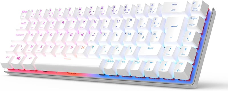 CIY X79 Wireless Mechanikus Billentyűzet 65% AZERTY FR Hot Swap Alumínium Fehér