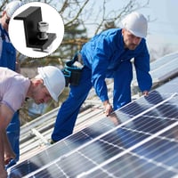 CJBIN Napelem Rögzítő Végbilincs Szett - 8db Alumínium Szélbilincs 30mm-es Panelekhez, Csavarokkal - Lakóautó, Tető Telepítéshez 7