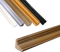 CJHZQYY Öntapadós Negyedkör Profil TPE 5m Champagne Gold 12x9mm Vízálló Szegélyléc 1