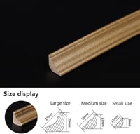 CJHZQYY Öntapadós Negyedkör Profil TPE 5m Champagne Gold 12x9mm Vízálló Szegélyléc 3