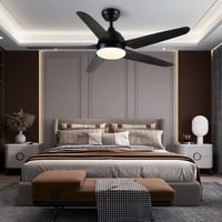 CJOY 132 cm Fekete Mennyezeti Ventilátor Világítással - 3 Színhőmérséklet, 3 Sebesség, Távirányítóval, Csendes Működés, Időzítő, LED Lámpa 7