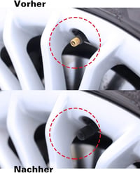 CKAuto 50 db Gumiabroncs Szelep Sapka Fekete Univerzális Autó Kerékpár Motor 5