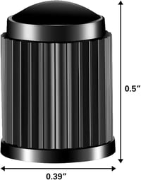CKAuto 50 db Gumiabroncs Szelep Sapka Fekete Univerzális Autó Kerékpár Motor 4
