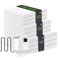 Vákuové vrecia na oblečenie CKCLR, 9 ks s elektrickou pumpou (3x 40x40, 3x 40x50, 3x 40x60 cm), na posteľnú bielizeň, vankúše, prikrývky a záclony, materiál PA+PE 1