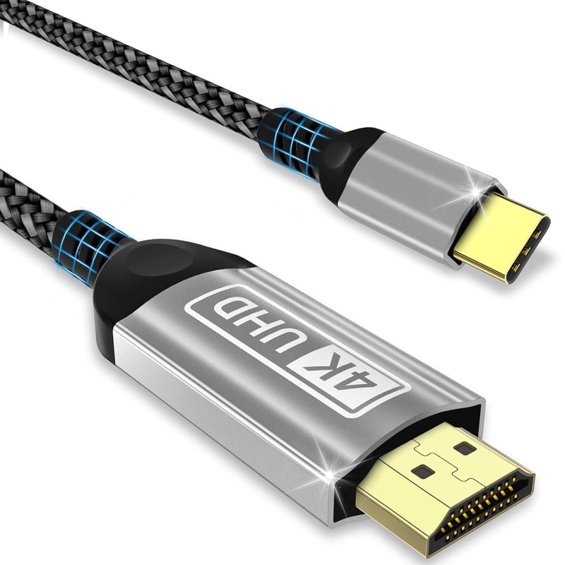 CKCN USB-C HDMI kábel 3m 4K UHD Thunderbolt 3/4 iPhone 15/16 MacBook iPad Galaxy