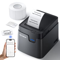 CLABEL 221D Bluetooth termálna tlačiareň štítkov, stolná tlačiareň čiarových kódov kompatibilná s PC a smartfónmi, pre 50 mm samolepiace štítky na kancelárske použitie 1