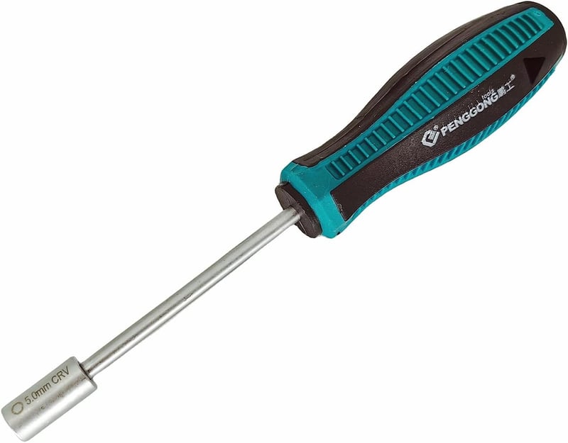CLABMROEC 5 mm Soft Grip imbuszfejes csavarhúzó autó és háztartási gépek szereléséhez türkiz fekete
