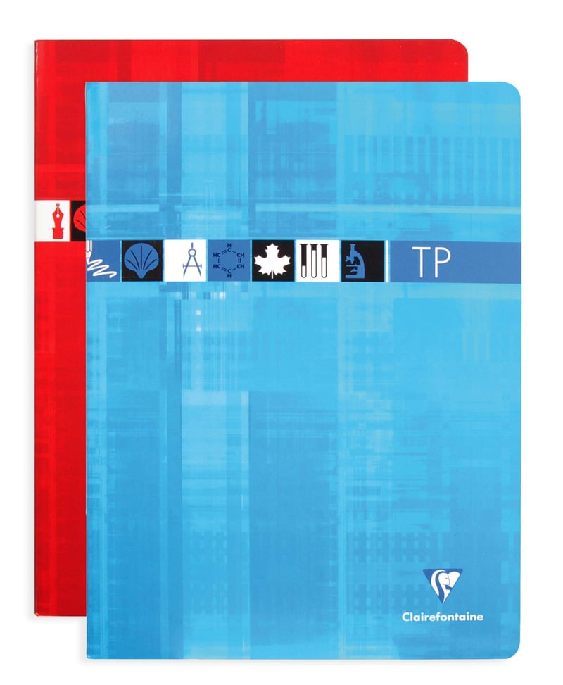 Caiet capsat Clairefontaine 3347C, 24x32 cm, 120 pagini, pagini veline și liniate, copertă laminată, culori asortate