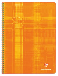 Špirálový zápisník Clairefontaine 8342C, 100 strán, 24x32 cm, štvorčekovaný, 90 g, laminovaná farebná obálka 4