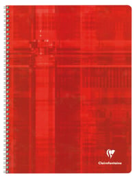 Špirálový zápisník Clairefontaine 8342C, 100 strán, 24x32 cm, štvorčekovaný, 90 g, laminovaná farebná obálka 5