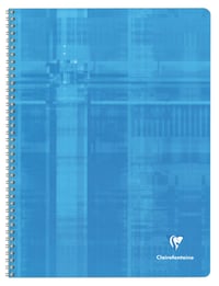 Špirálový zápisník Clairefontaine 8342C, 100 strán, 24x32 cm, štvorčekovaný, 90 g, laminovaná farebná obálka 3