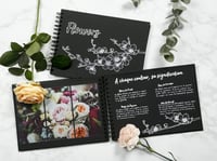 Album cu spirală personalizabil Clairefontaine 95436C – 40 file, hârtie neagră 185 g/m², 21x24 cm, copertă cartonată neagră, scrapbooking 6