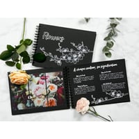 Album cu spirală personalizabil Clairefontaine 95436C – 40 file, hârtie neagră 185 g/m², 21x24 cm, copertă cartonată neagră, scrapbooking 4